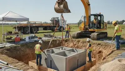 Septic tank installation in Winter Springs, FL for a residential plumbing service call